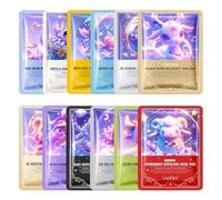 12 Pezzi Maschere Viso, Maschere Viso in Tessuto con Schema di Dodici Costellazioni, Maschera Nutriente viso, per Azione Idratante, maschere viso Regalo per Ragazza Donne