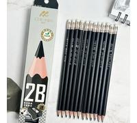 12 pezzi Matite esagonali nere 2B, con gomma e 1 temperamatite, scrittura fluida e non si rompono facilmente, matite specifiche per lo studio e gli esami degli studenti, set di matite di cancelleria,