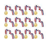 12 Pezzi Medaglie per Premi in Lega di Zinco, Medaglie Dorate per Bambini E Concorsi Sportivi, Decorazioni per Feste E Competizioni