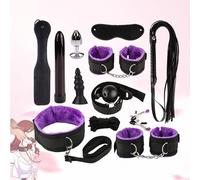 12 pezzi Mẹnööttés Rëšträiñt Set per coppia camera da letto giochi di avventura (viola)