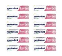 12 pezzi MENTADENT SENSITIVE dentifricio denti e gengive sensibili 75ml NUOVO