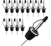 12 Pezzi Metal Pour Barman, Versatori in Acciaio Inox, Versatori per Bottiglie C