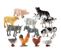 12 Pezzi Mini Fattoria Animali Figurine Plastica, Giocattolo Fattoria Con Figure Di Animali Realistici,Giochi Educativo Regalo Per Bambini Set,Set Da Gioco Educativo Per Bambini Di 3 4 5 Anni