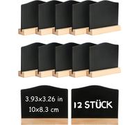 12 Pezzi Mini Lavagna Piccola,10 X 7.2Cm Lavagnette Segnaposto Con Cavalletto,Mi