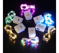 12 pezzi Mini Luci Fata a LED - Alimentate a batteria, Effetto Scintillante, Decorazione Confezione Regalo, Adatte per Natale, Festa della Mamma, San Valentino, Decorazione Festa di Compleanno, Regalo