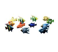12 Pezzi Mini Pesci Tropicali Dell'oceano Figure di Animali Domestici Giocattolo Giocattolo di Pesci da Piscina in PVC per la Collezione di Decorazioni per la Casa, di Marini Colorati in