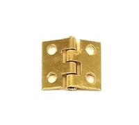 12 pezzi mini piccolo e resistente scrigno piatto for gioielli regalo carillon in legno custodia for vino vite for cerniera della porta dell'armadio casa delle bambole(Mini Golden 8x10mm)