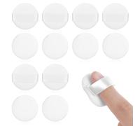 12 pezzi Mini Powder Puff, Mini Make Up Mini Beauty Blender Spugne per cipria con supporto per dita, nappa per dita morbida per il trucco degli occhi e la polvere pressata