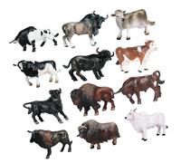 12 pezzi modello animale mucca simulazione figure di animali giocattoli