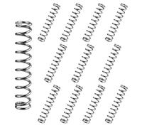 12 pezzi Molla a pressione in acciaio inox, 1,2 x 8 x 35 mm, molla in lega di acciaio per molla, molla a spirale, molla in acciaio, molla a compressione per attrezzi a molla - argento