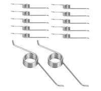 12 Pezzi Molla di Torsione per Coperchio Cestino 4 Spire | Ricambio per Cerniera, Diametro Esterno 7mm, Filo 0, 8mm, Angolo 150°, per Bagno e Cucina