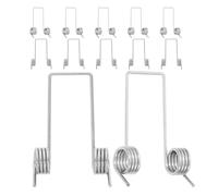 12 Pezzi Molla Torsionale per Coperchio Pattumiera Doppia 4 Spire | Acciaio Inossidabile Argento, Diametro Esterno 8mm, Ricambio per Bagno, Camera e Ufficio