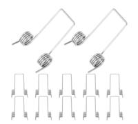 12 Pezzi Molla Torsione Doppia per Coperchio Pattumiera 4 Spire | Installazione Rapida senza Attrezzi, Filo da 1mm e Diametro Esterno 8mm, per Bidoni Ribaltabili