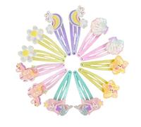 12 Pezzi Mollette per Capelli, Mollette per capelli bambina di Sirene, Set Mollette Capelli Bambina, Arcobaleno Forcine Tornante, Carino Barrettes Clip