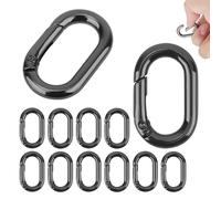 12 Pezzi Moschettone a Clip, Mini Moschettone Heavy Duty Moschettone a Molla Moschettone a Molla in Metallo Anello Ovale Moschettone Rotondo per Campeggio All'Aperto Escursionismo