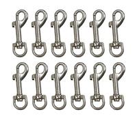 12 pezzi Moschettoni Girevoli Gancio, Moschettone Girevole in lega di Zinco, Catenacci Portachiavi per Cane Gatto Piccolo Animale domestico, Guinzaglio e Corda