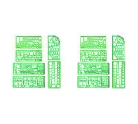 12 Pezzi nel Plastica Modelli di Misurazione Costruzione di Casseforme Sten9252