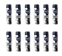 12 pezzi NIVEA MEN 48h INVISIBLE Black e White ORIGINAL deodorante uomo 150ml