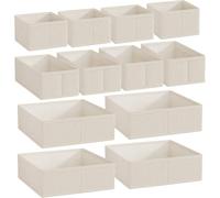12 Pezzi Organizzatore di cassetti Vestiti impilabili Organizzatore di Vestiti per Bambini Pieghevole e Multifunzionale per Gli organizzatori del cassetto dell'Armadio per la Camera da Letto del Viva