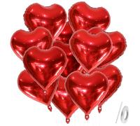 12 Pezzi Palloncini Cuore Rosso,18 pollici, Amore Cuore Palloncini Rosso,adatti per compleanno, addio al nubilato