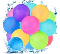 12 Pezzi Palloncini D'acqua Riutilizzabili, Gavettoni Riutilizzabili | Palloncini D'acqua Autosigillanti e Riempimento Rapido, Pallone D'acqua Non Magnetico per All'aperto, Giardini,Spiaggia Feste