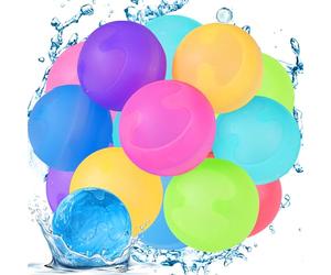 12 Pezzi Palloncini D'acqua Riutilizzabili, Palloncini D'acqua Autosigillanti e Riempimento Rapido, Pallone D'acqua Non Magnetico per Giochi Estate Bambini e Adulti All'aperto, Giardini,Spiaggia Feste