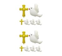 12 Pezzi Palloncini in Foglia di Alluminio a Colomba e Croce per Comunione | Bianco, Superficie Liscia e Riflettente, Installazione Facile, Bordi Sicuri, per Celebrazioni Religiose