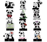 12 pezzi Panda Decorazioni per feste Panda Centrotavola a nido d'ape Panda Forniture per feste Carino Centrotavola di Carta Centrotavola Festa di Compleanno Decorazione della Tabella