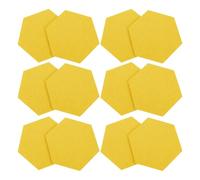 12 Pezzi Pannello Esagonale in Feltro da Parete Autoadesivo Giallo | Memorie e Immagini, Installazione Semplice, Adatto a Aula e Cucina, Decorazione Murale Pratica