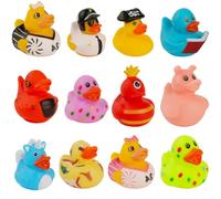 12 Pezzi Papera di Gomma, Paperella di Gomma, PaperellE di Gomma, Gomma Giocattolo da Bagno, Paperelle Bagnetto, per Vasca da Bagno per Bambini Compleanni Feste (Carino)