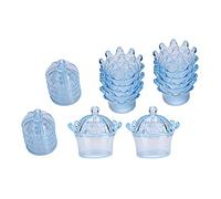 12 pezzi Party Treat Boxes, Goodie Gift Boxes Wedding Favor Boxes Gift Bags Transparent Crown Plastic Candy Box for Party Gift Chocolate Boxs for Wedding (blue)