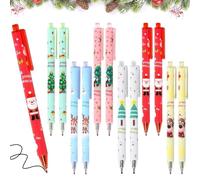 12 Pezzi Penna Natalizia, Natale Penne a Sfera, Penna Di Natale, Penne Natale Regali Creativi per Bambini, Penne Di Natale, Natale Scrittura Retrattile Penna Gel Per Gli Studenti Bambini Regali