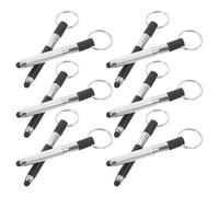 12 Pezzi Penna Touch Portachiavi Nera, Mini Stylus a Sfera Anello | Portachiavi Simpatici, Back To School Party, Penna Mini Portatile per Schermi e Scrittura Fluida