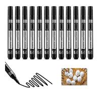 12 Pezzi Pennarelli Indelebili Marking 2001 2,8 MM, Pennarelli Indelebili Punta Tonda Resistente, Inchiostro Nero, Asciugatura Rapida, Per Casa e Ufficio, Scrittura su Carta, Plastica, Vetro e Metallo