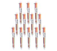 12 pezzi Penne a Sfera Retrattili 6 Colori 0,7mm per Scuola e appunti | Plastica, Punta Fine e Molla Retrattile, Supporto per Note e Codifica Colori su Carta e Schede