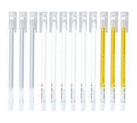 12 Pezzi Penne Gel Oro Argento Bianco, Penne di Inchiostro Gel, Penna Bianca da Disegno, Penna a Punta Extra Fine 0.6 mm per Schizzi di Disegni su Carta Nera Scura