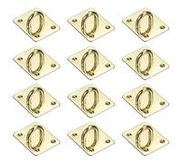 12 pezzi per anello adesivo per telefono 0.8" quadrato oro