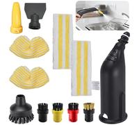 12 pezzi per pulitore a vapore Kärcher accessori SC1 SC2 SC3 SC4 SC5, spazzola rotonda grande, ugello curvo, pala a vapore, spazzola rotonda, 4 panni in microfibra, accessori per pulitore a vapore