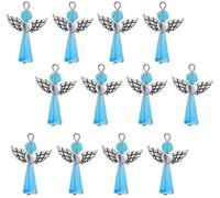 12 Pezzi Perla Angelo Angelo Custode Angelo Ala Fata ciondoli ciondoli ciondoli acrilici Perline per Artigianato Fai da Te Artigianato abbellimento - Blu, Come descritto Attractive