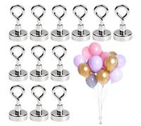 12 Pezzi Pesi Per Palloncini Supporto Per Palloncini Peso Per Palloni Ad Elio Riutilizzabili Per Festa, Compleanno, Matrimonio, Natale (Argento)
