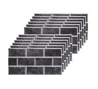 12 Pezzi Piastrelle Adesive Cucina, Piastrelle Adesive Pavimento, Piastrelle Bagno per Cucine, Bagni, Arte Murale e Decorazione D'Interni(Nero)