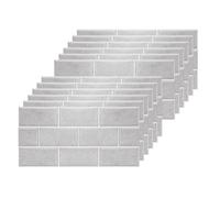 12 Pezzi Piastrelle Adesive Cucina, Piastrelle Adesive Pavimento, Piastrelle Bagno per Cucine, Bagni, Arte Murale e Decorazione D'Interni(Grigio)