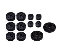 12 Pezzi Piatti Feltro Rondella Hi Hat Frizione Feltri Accessori di Ricambio Manicotti Nero
