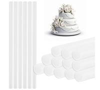 12 Pezzi Pioli per Torte a Piani, Bastoncini per Torta di Plastica, Torte Bastoncini Riutilizzabili, Aste di Supporto per Torta per Costruzione e Impilamento di Torte a Più Livelli (30 cm)