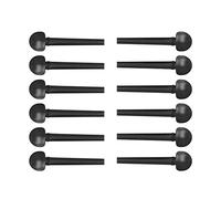 12 Pezzi Piolo in Ebano 8,7 Cm Accessori di Ricambio per Accordatura in Legno, Piolo in Ebano, con Fisheye per Violino Violino Oud