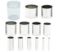 12 pezzi polymer clay tools, taglierina circolare, coppapasta clay, con 1 flacone piccolo per la conservazione, per torte, decorazioni in zucchero, decorazioni in pasta polimerica, pane