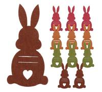 12 Pezzi Porta Banconote a Forma di Coniglietto Pasquale in Feltro | Carte Segnaposto e Note, Accento Festivo per Tavolo, per Ospiti e Decorazioni di Pasqua