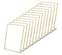 12 Pezzi Porta Cartelli In Acrilico, Cornice per Foto Bifacciale con5613 [EEK: A]