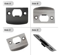 12 Pezzi Porta Strike Piastra Nero Catenaccio Acciaio Inox