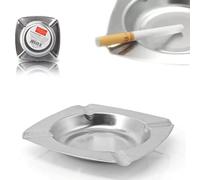 12 Pezzi Portacenere Quadrato per Sigarette, Posacenere in Acciaio Inox per Interni ed Esterni, Utilizzato in Bar, Ristoranti, Camere da Letto, Pub
